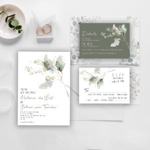 Preview of Limed Ash Wedding Invitation in JPEG and PSD formats, ready for customization and use.Digital wedding invitation showcasing a beautifully designed template with elegant typography and personalized details